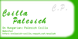 csilla palesich business card